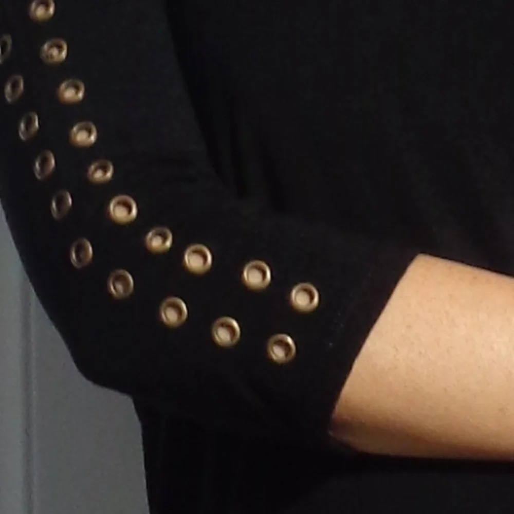 RACHEL Rachel Roy dress black with metal accents pullover party size S - Picture 10 of 14